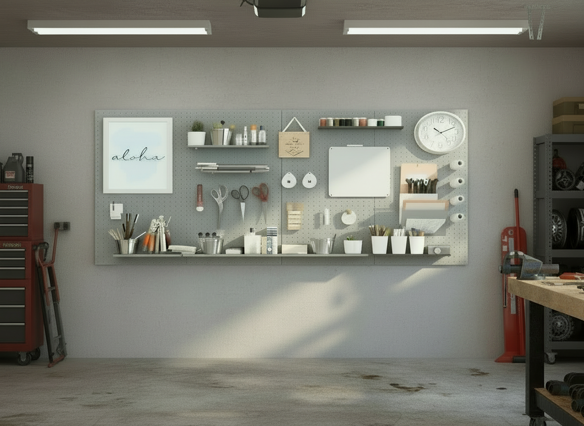 Açık Gri Çok Amaçlı Pano Pegboard