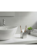Paslanmaz Çelik Diş Fırçalık Ve Macunluk - Modern Tezgah Üstü Banyo Düzenleyici