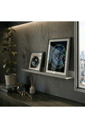 Premium Slim Açık Gri Metal Raf - Modern Dekoratif Duvar Modülü