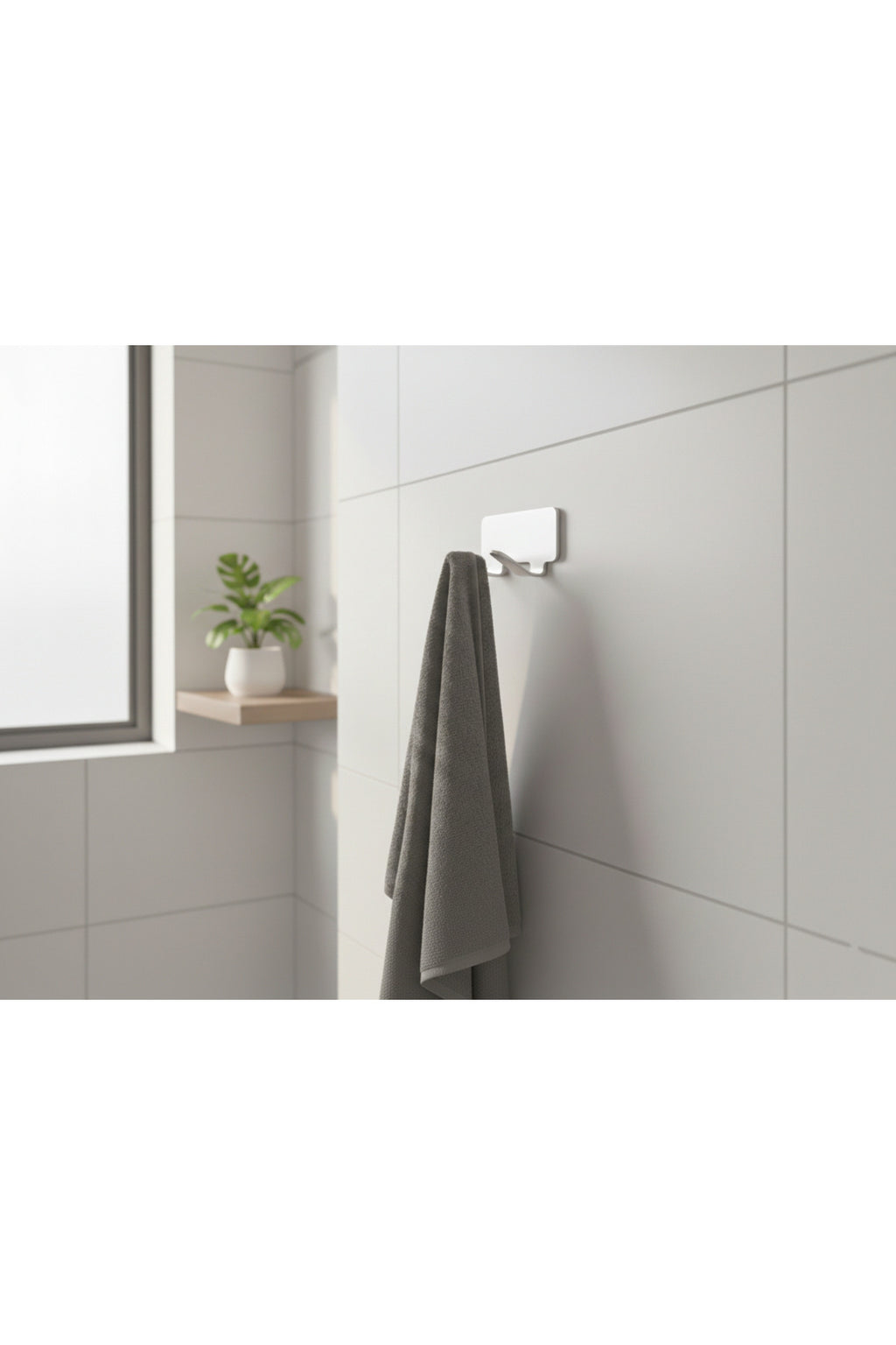 Premium Paslanmaz Çelik Yapışkanlı İkili Banyo Askısı - Modern Havlu Ve Bornoz Askılığı