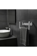 Premium Yapışkanlı Açık Gri Metal Banyo Havluluğu - Modern Seri