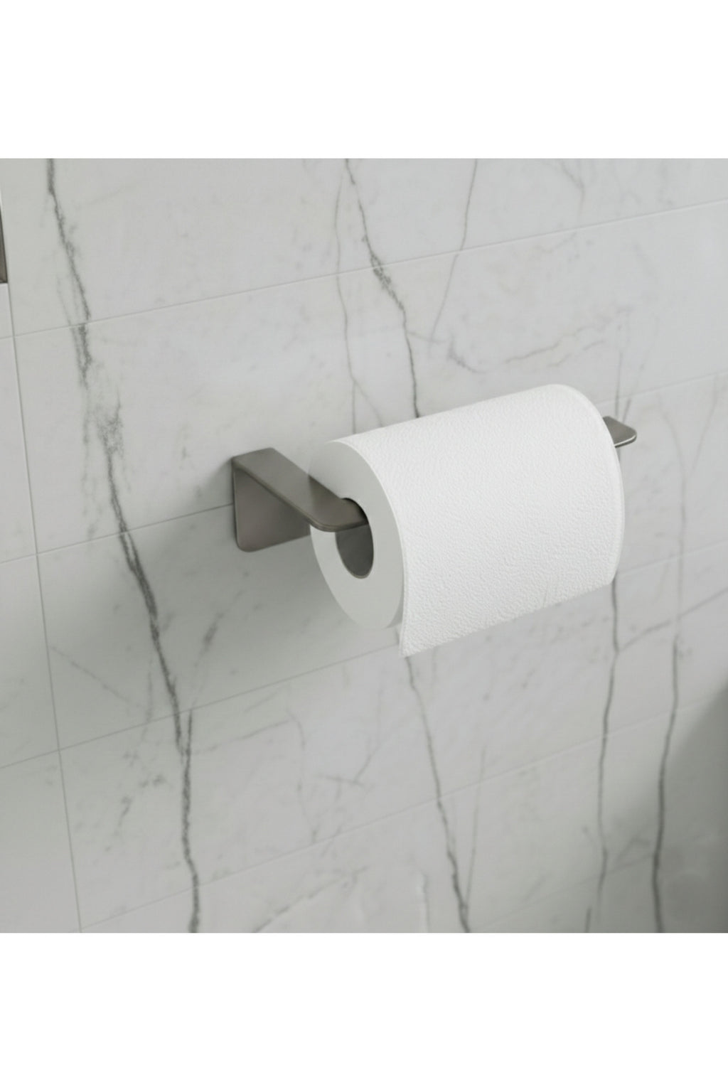 Premium Koyu Gri Yapışkanlı Metal Tuvalet Kağıtlık - Banyo Düzenleyici