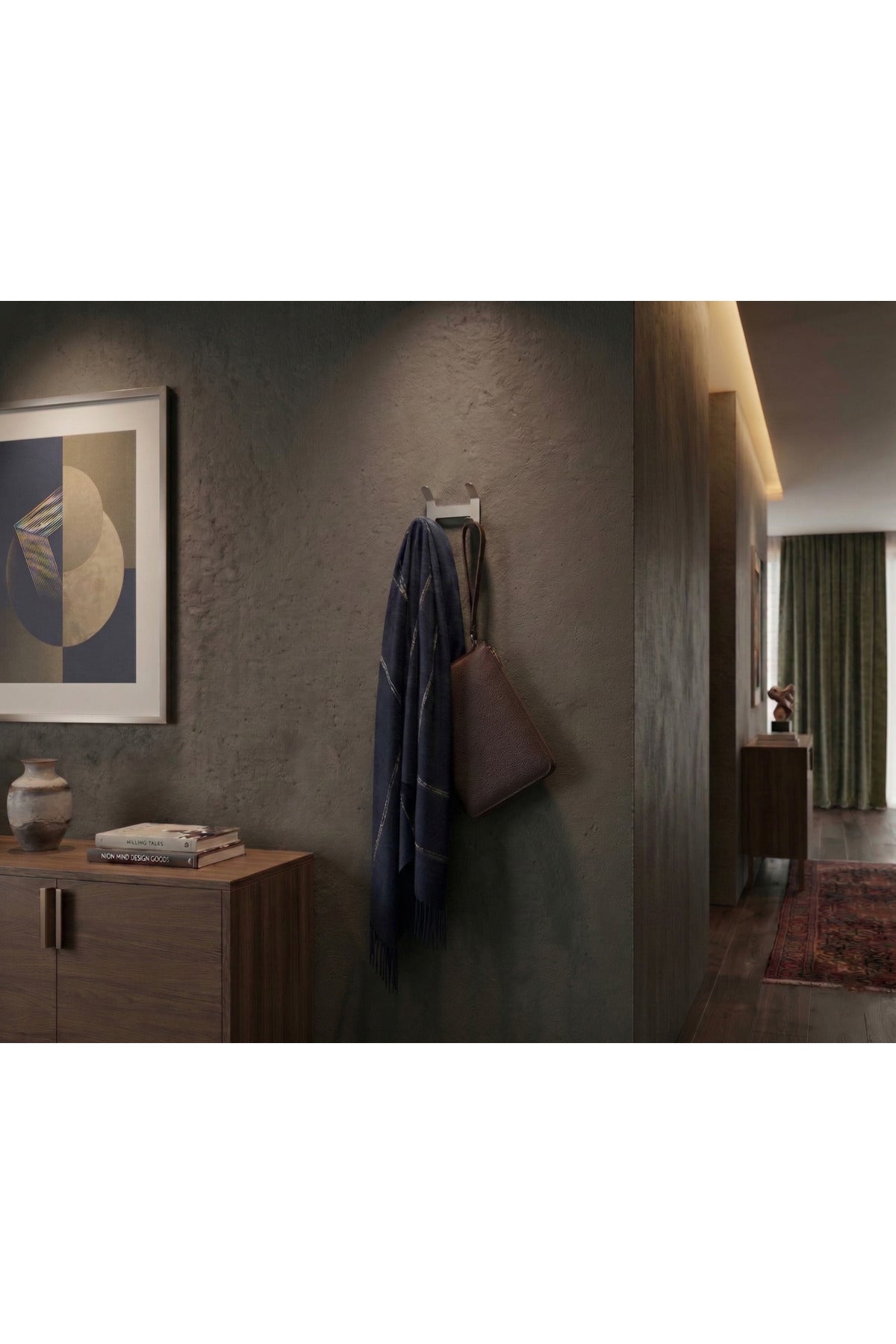 Premium Paslanmaz Çelik Çok Amaçlı Duvar Askısı - Modern Antre Ve Hol Düzenleyici