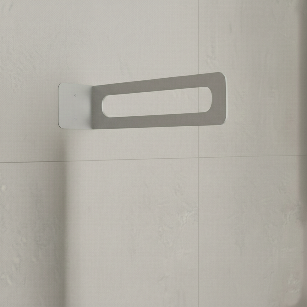 Açık Gri Galvaniz Metal Havluluk - Modern Banyo Havlu Askısı