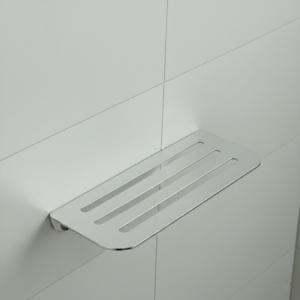 Premium Paslanmaz Çelik Banyo Rafı - Modern Şampuanlık Ve Sabunluk Düzenleyici