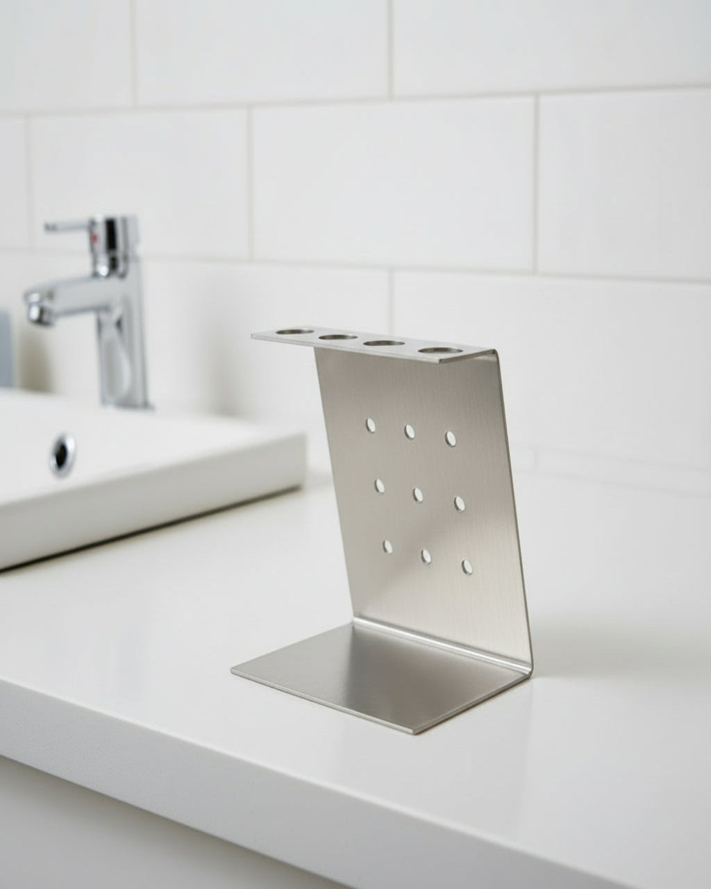Stainless Steel Toothbrush Holder | Minimalist Stand