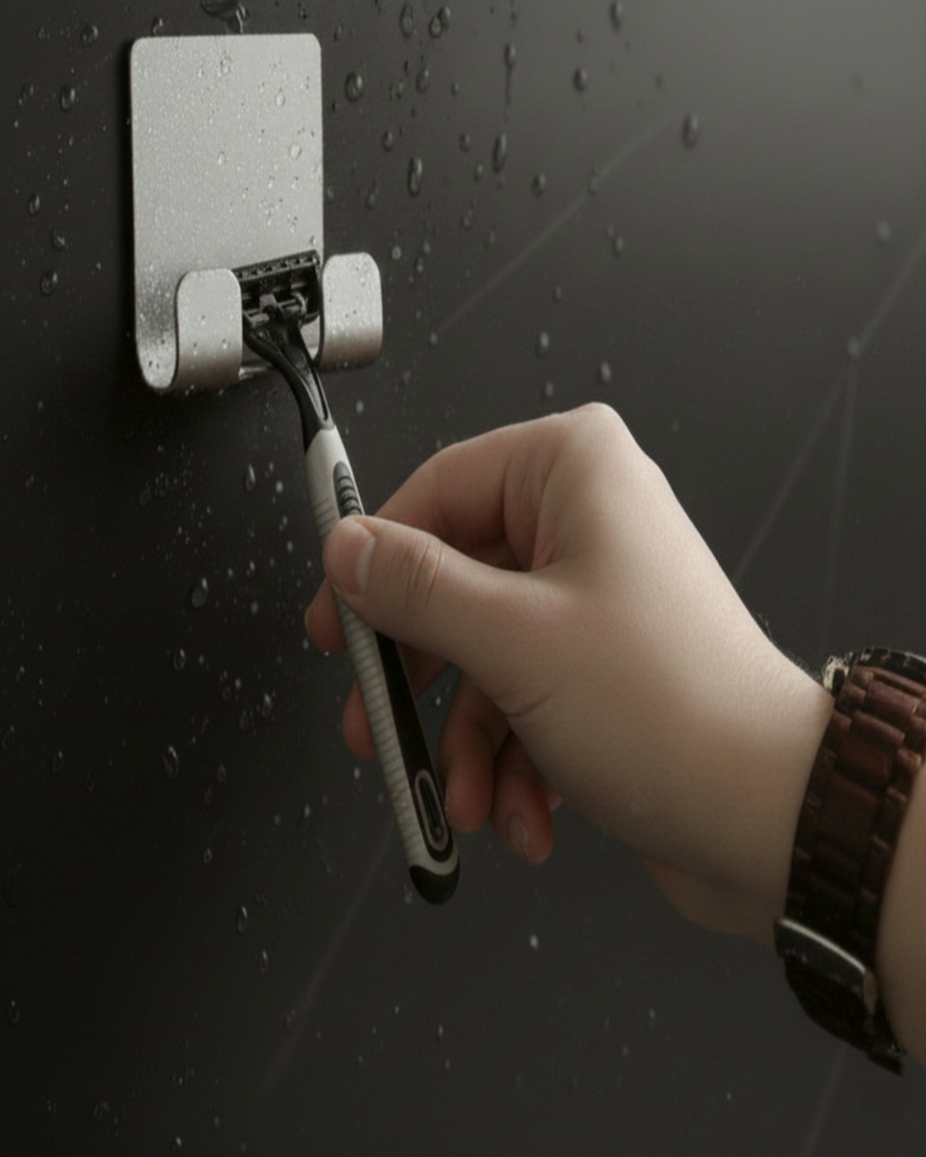 2'li Yapışkanlı Paslanmaz Çelik Tıraş Bıçağı Tutucu