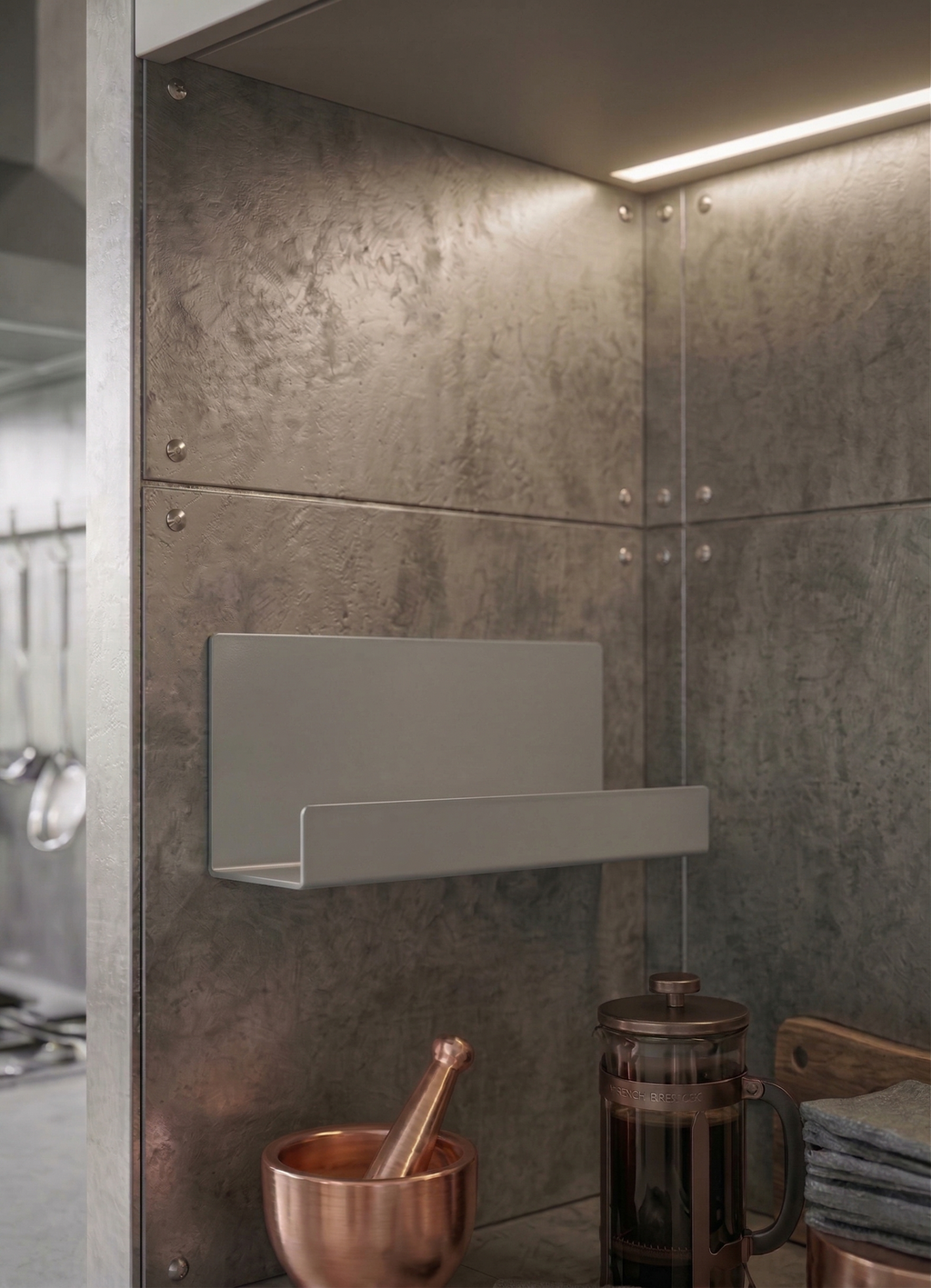 Mimari Form Window Grey Galvaniz Metal Baharatlık - Endüstriyel Depolama