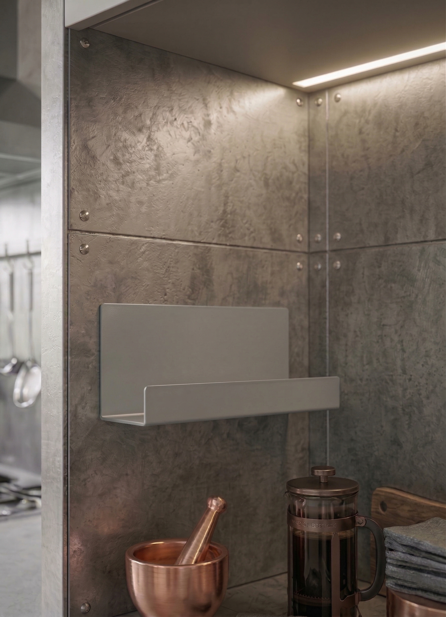 Mimari Form Window Grey Galvaniz Metal Baharatlık - Endüstriyel Depolama