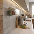 Estetik Form Window Grey Galvaniz Metal Baharatlık - Modüler Düzen