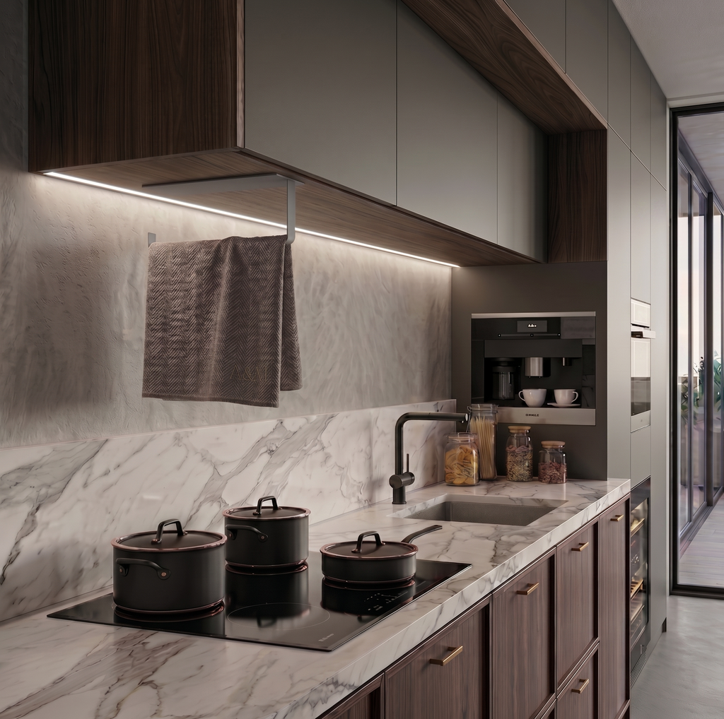Çok Amaçlı Window Grey Galvaniz Metal Mutfak Havluluğu - Estetik Düzen