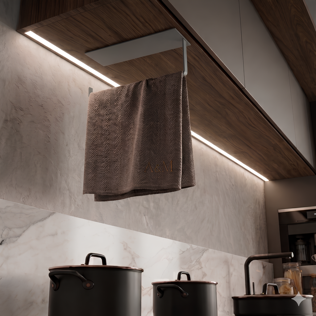 Çok Amaçlı Window Grey Galvaniz Metal Mutfak Havluluğu - Estetik Düzen