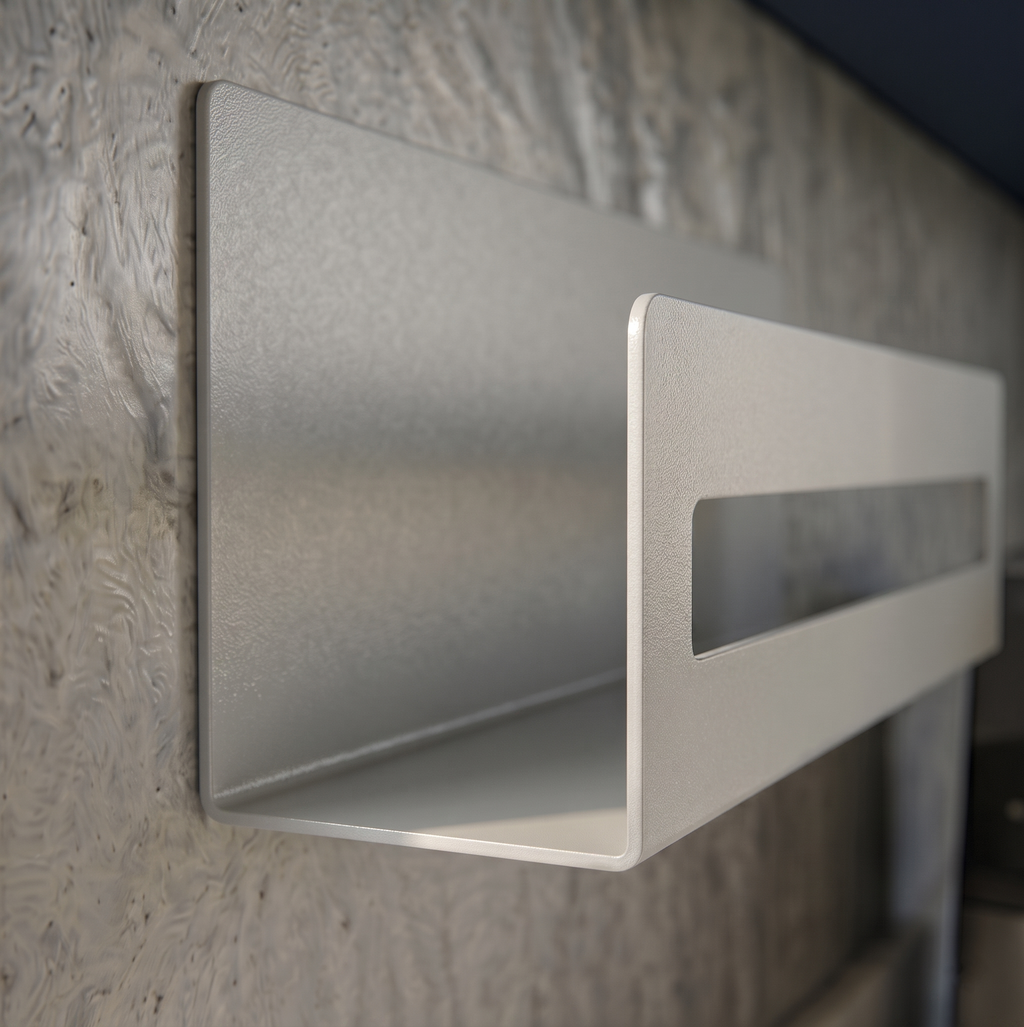 Modern Açık Gri Galvaniz Metal Baharatlık - Fonksiyonel Düzen