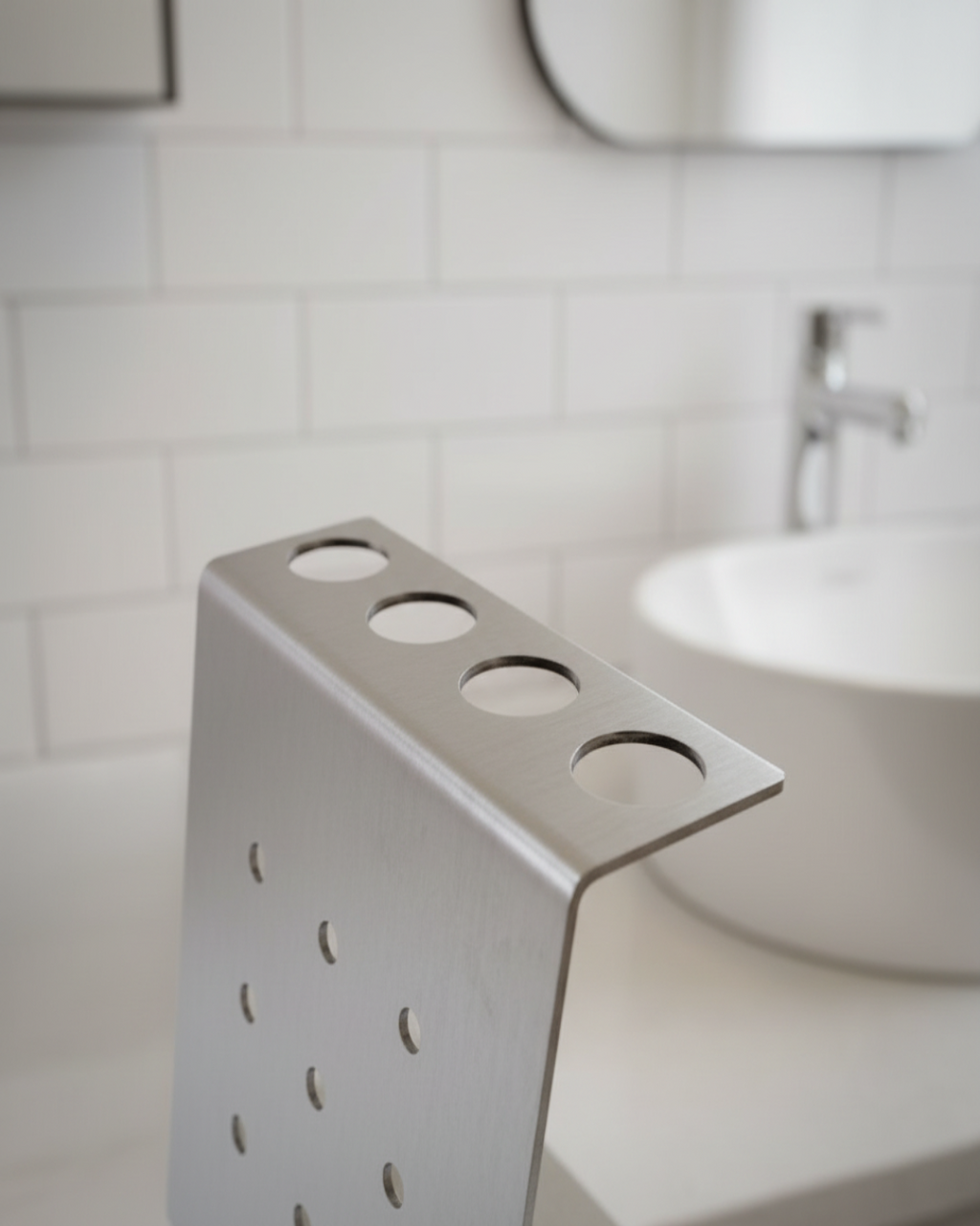 Stainless Steel Toothbrush Holder | Minimalist Stand