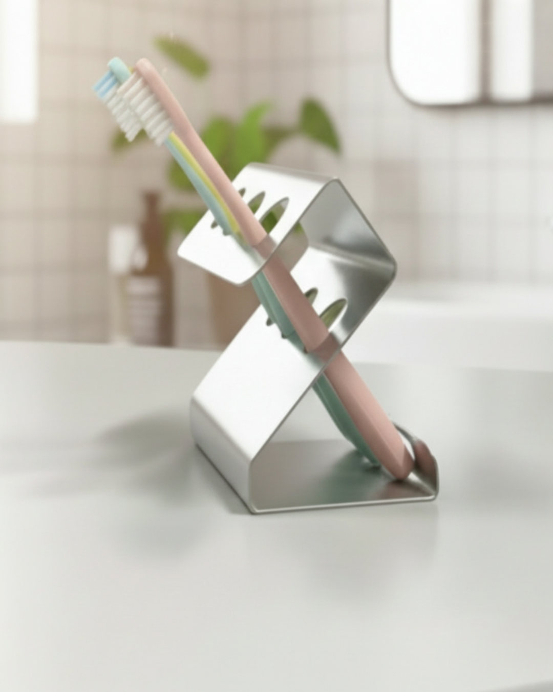 Paslanmaz Çelik Diş Fırçalık – Modern & Şık Banyo Düzeni