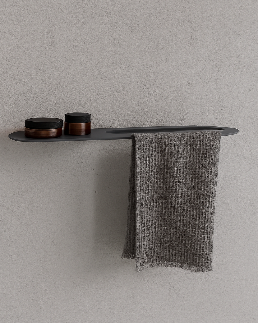 Sturdy Dark Gray Towel Holder