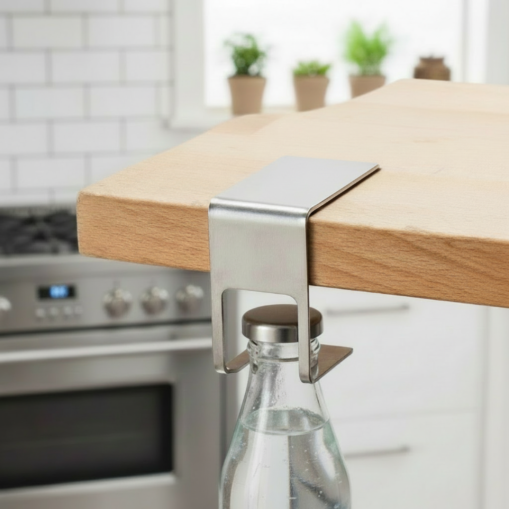 Adhesive Stainless Steel Under-Counter Bottle Holder