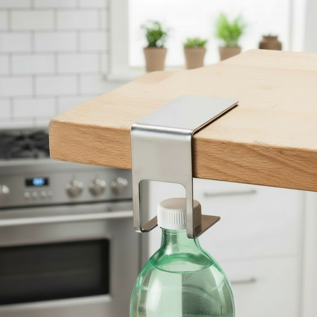 Adhesive Stainless Steel Under-Counter Bottle Holder