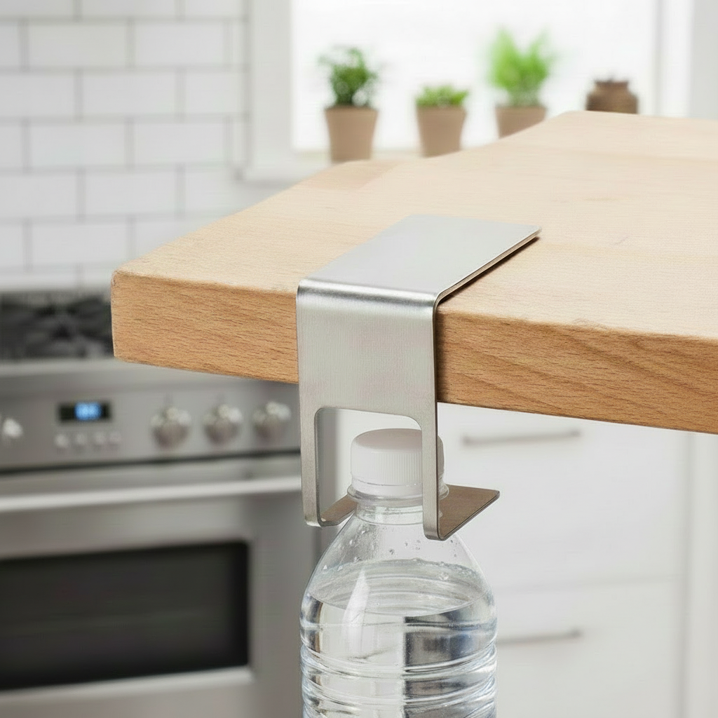 Adhesive Stainless Steel Under-Counter Bottle Holder