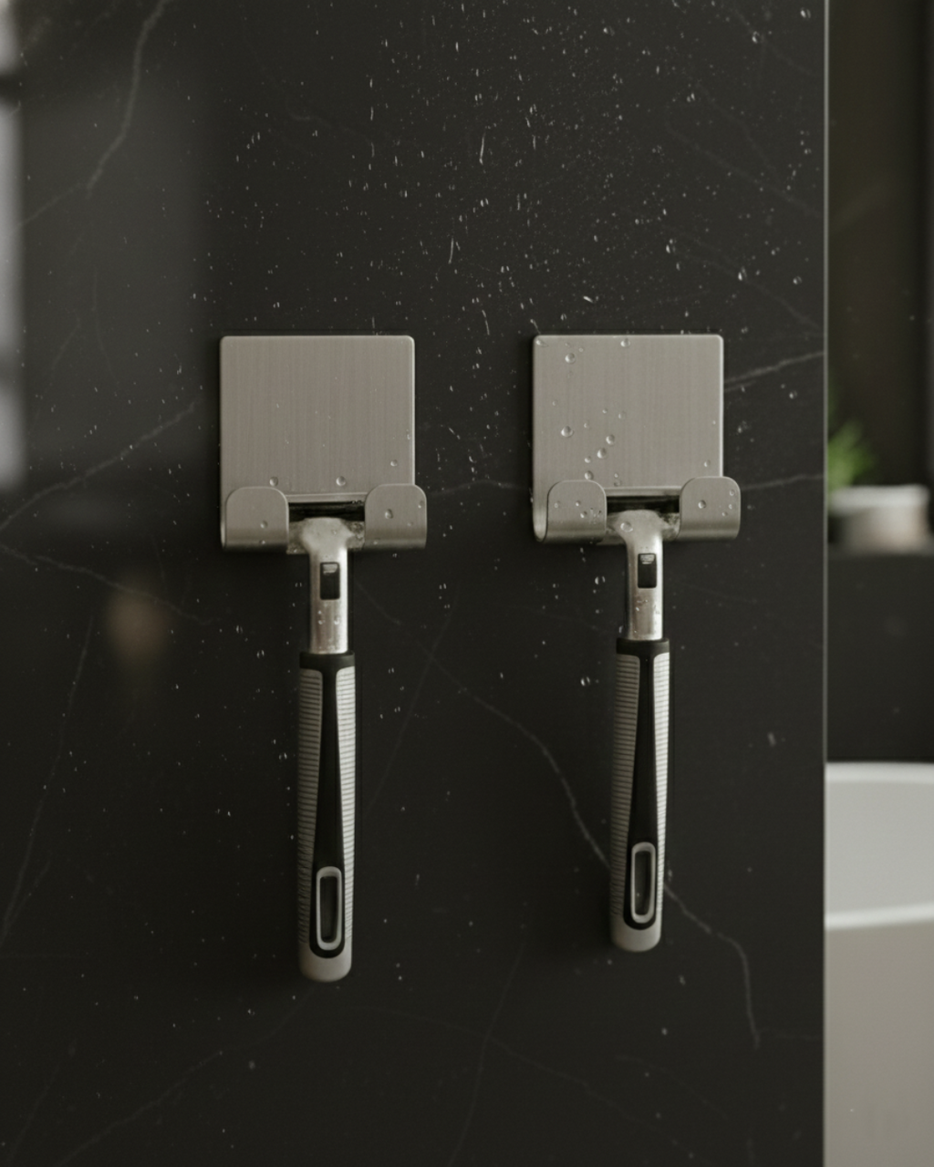 2'li Yapışkanlı Paslanmaz Çelik Tıraş Bıçağı Tutucu