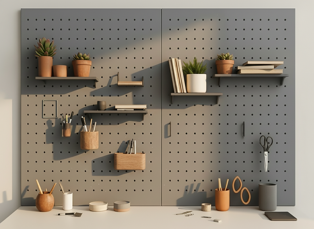 Dark Gray Multi-Functional Pegboard