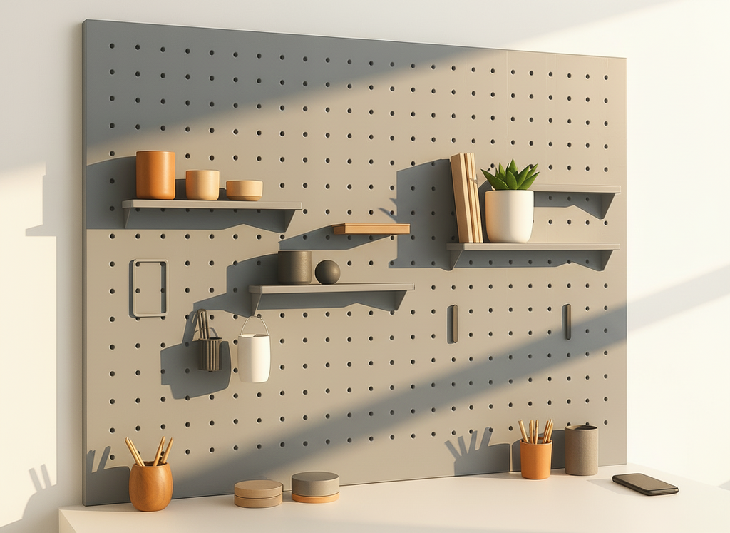 Dark Gray Multi-Functional Pegboard