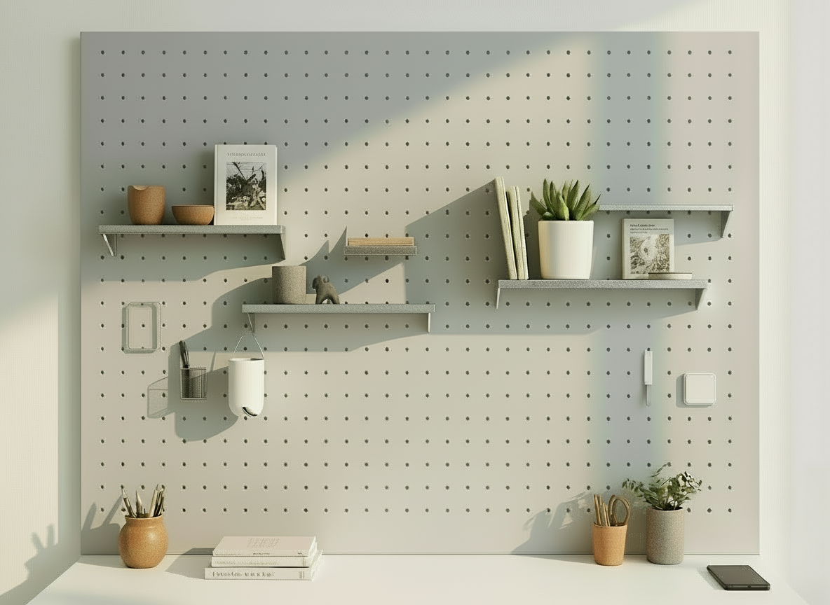 Açık Gri Çok Amaçlı Pano Pegboard