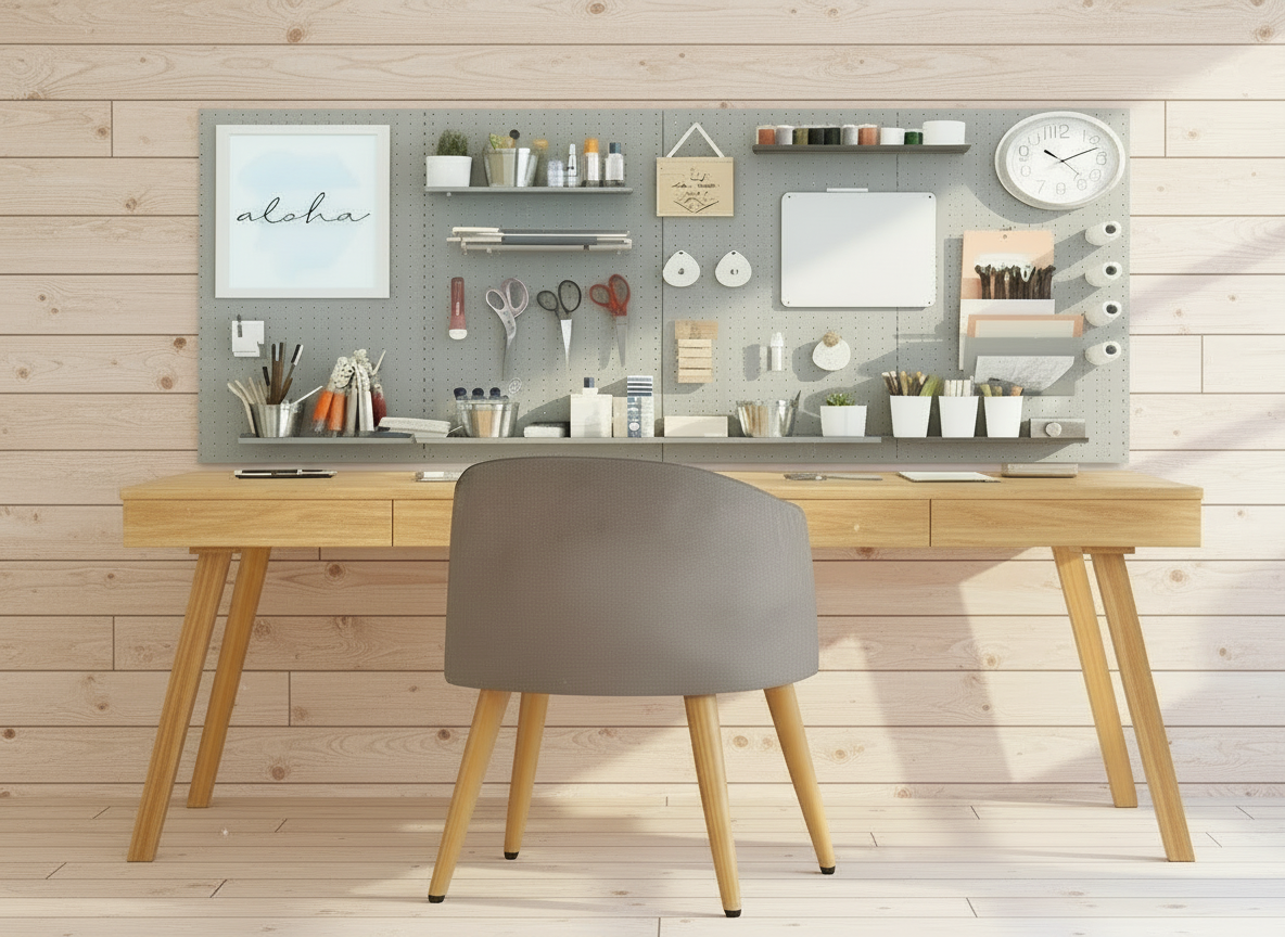 Açık Gri Çok Amaçlı Pano Pegboard