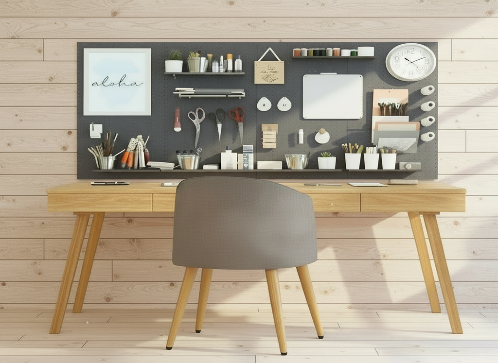 Dark Gray Multi-Functional Pegboard