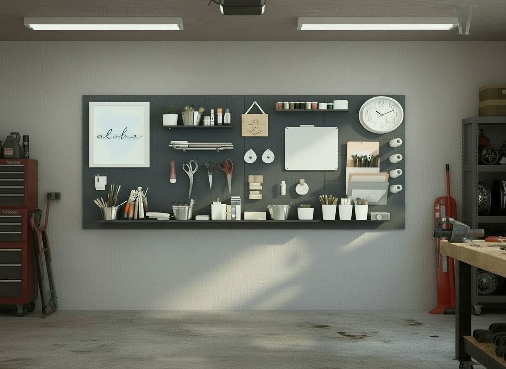 Dark Gray Multi-Functional Pegboard